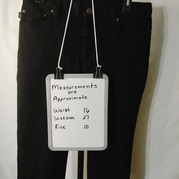 Lauren Jeans Co Ralph Lauren Black Straight Leg Jeans Womens Size 10 Stretch - Picture 8 of 9